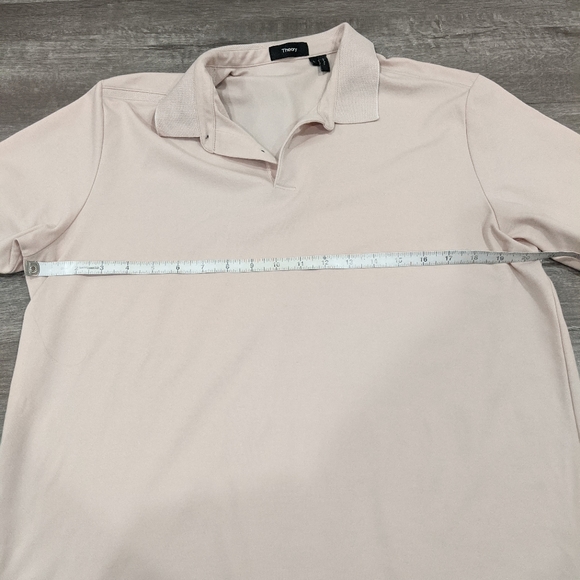 Theory Willem Petal Pink Polo Short Sleeve Shirt - Picture 11 of 14